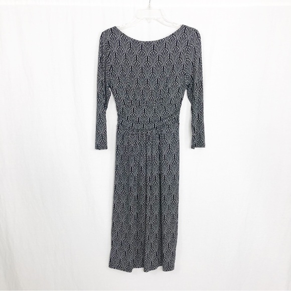 Maeve Anthropologie Galena Midi Dress, Size Small, Black White - Picture 3 of 6